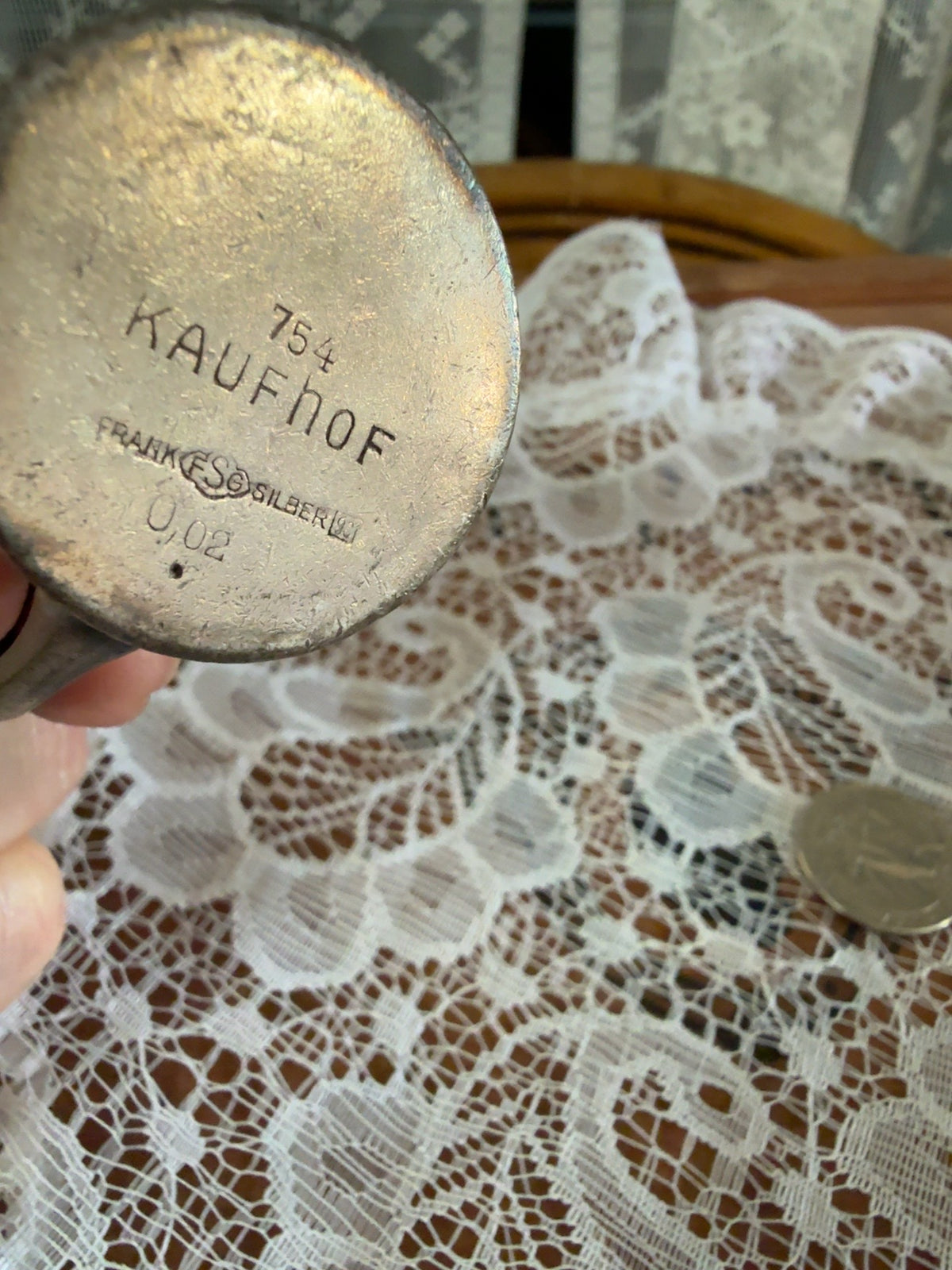 Vintage German Kaufhof Miniature Silverplate Creamer – 0.02 Liter