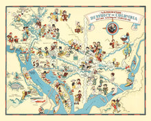 Load image into Gallery viewer, Vintage Map of Washington DC 1935
