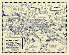 Load image into Gallery viewer, Vintage Map of Washington State University, 1946