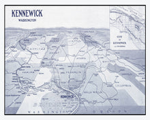 Load image into Gallery viewer, Vintage Map of Kennewick, Washington 1911