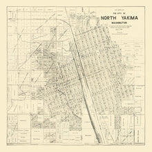 Load image into Gallery viewer, Vintage Map of North Yakima, Washington 1908