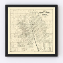 Load image into Gallery viewer, Vintage Map of North Yakima, Washington 1908