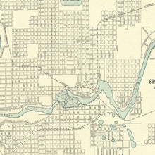 Load image into Gallery viewer, Vintage Map of Spokane Falls, Washington 1895