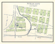 Load image into Gallery viewer, Vintage Map of Texas City, Washington 1910