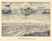Load image into Gallery viewer, Vintage Map of Prosser, Washington 1889