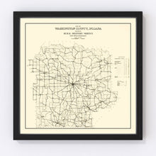 Load image into Gallery viewer, Vintage Map of Washington County, Indiana 1910