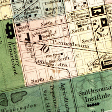 Load image into Gallery viewer, Vintage Map of Washington DC, Washington DC 1879