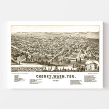Load image into Gallery viewer, Vintage Map of Cheney, Washington 1884