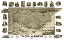 Load image into Gallery viewer, Vintage Map of Tacoma, Washington 1893