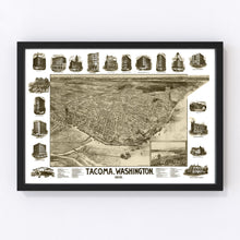 Load image into Gallery viewer, Vintage Map of Tacoma, Washington 1893
