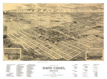 Load image into Gallery viewer, Vintage Map of North Yakima, Washington 1889