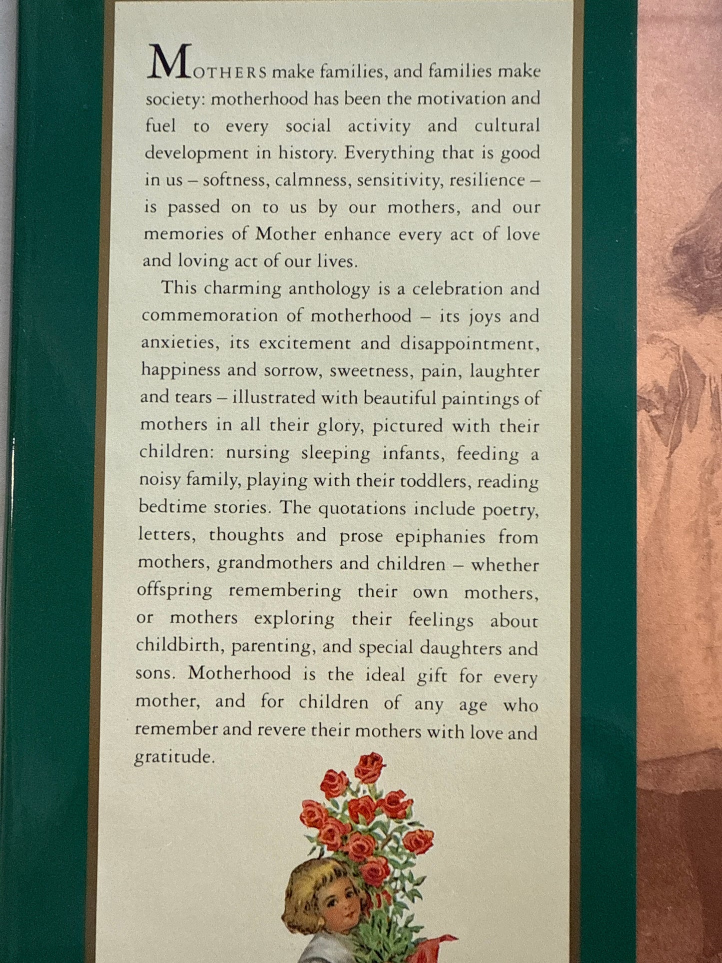 1995 Motherhood An Anthology of Verse and Pose Book