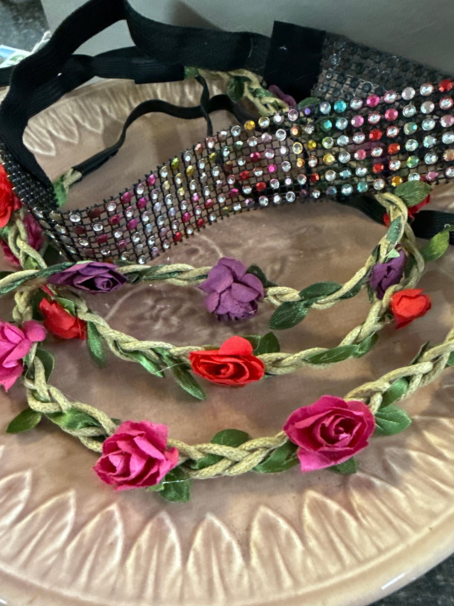Rose & Rhinestone Headbands