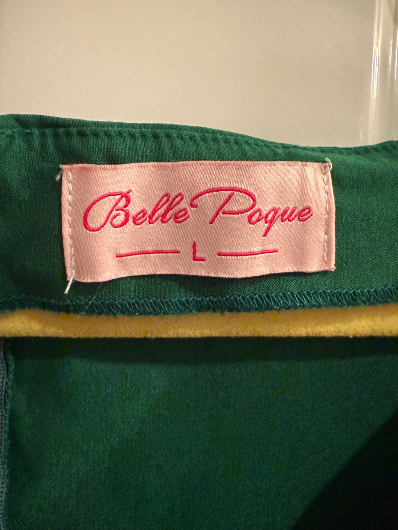 S-Belle Poque Green Cotton Large Dress Good
