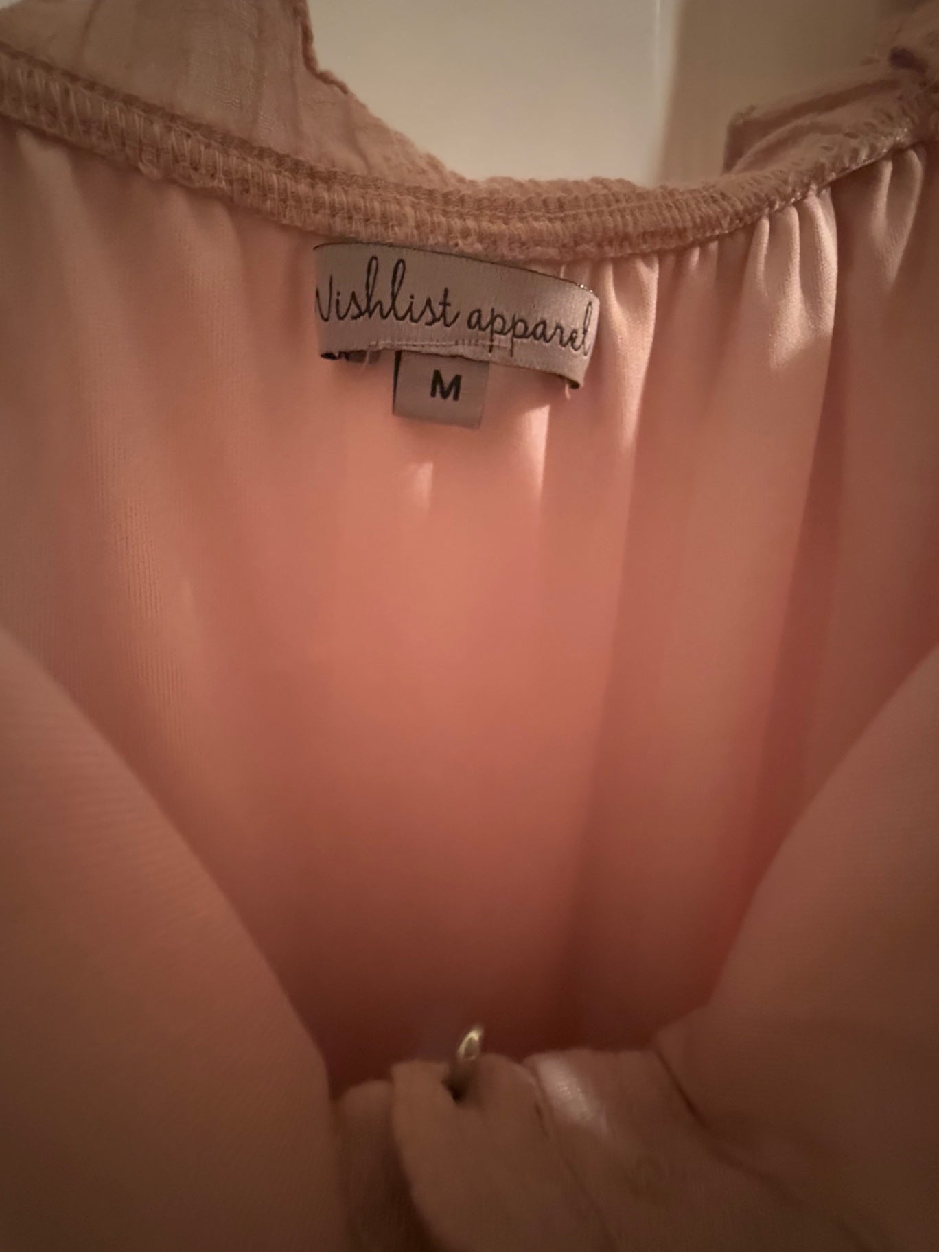 Wishlist apparel Pink S-Linen or Cotton blend (appears lightweight and breathable) Medium Dress