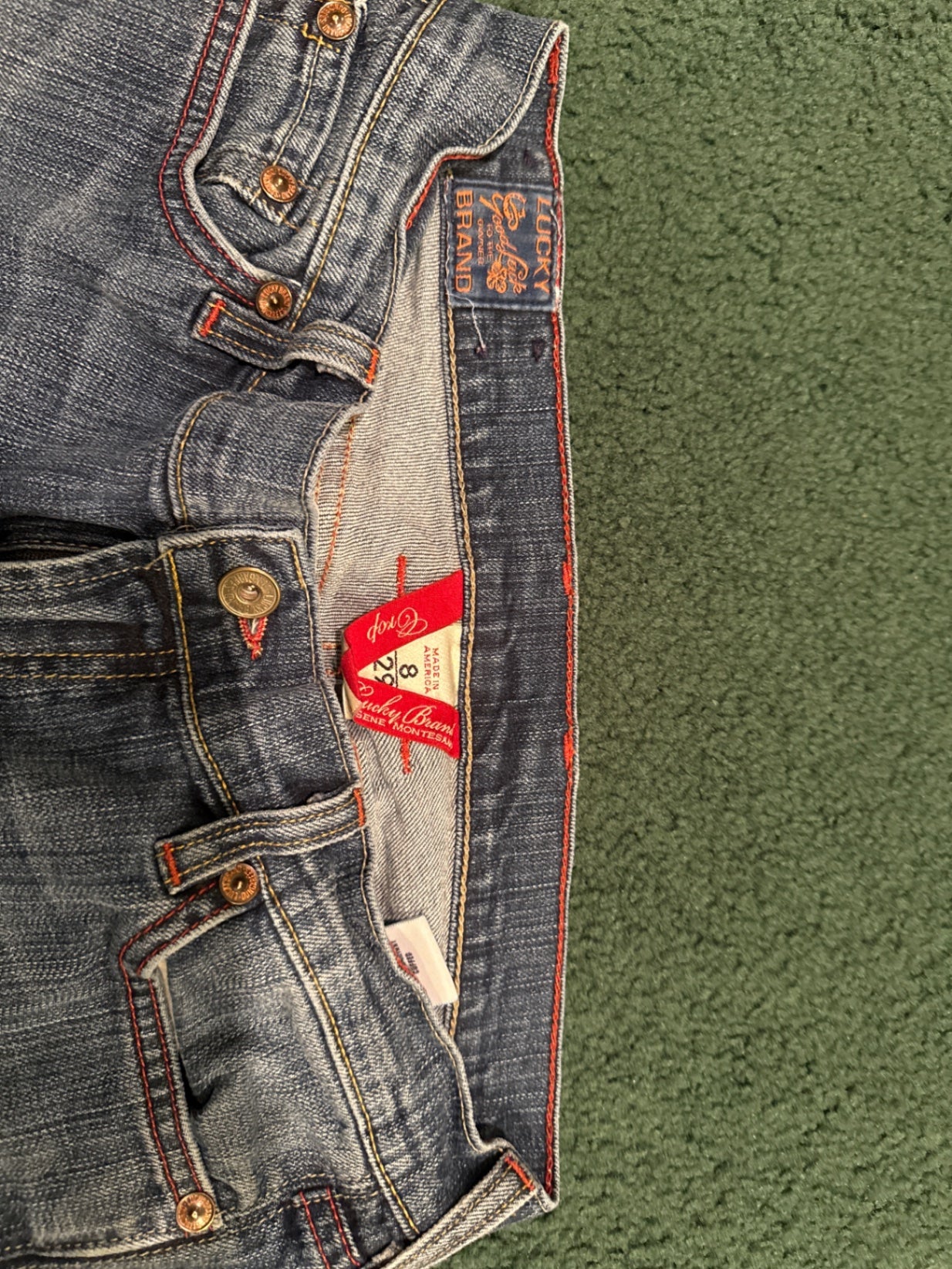 S-Lucky Brand Blue Denim crop 8/29 Jeans