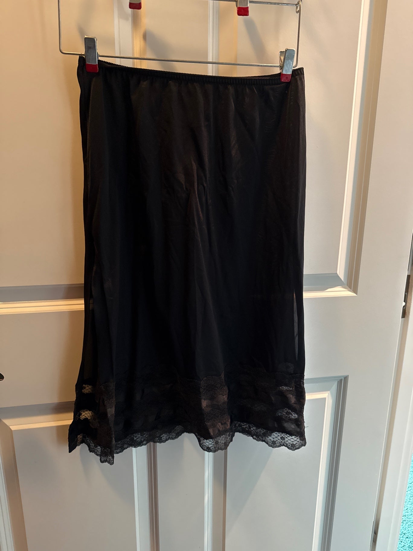 S-Black Lace slip