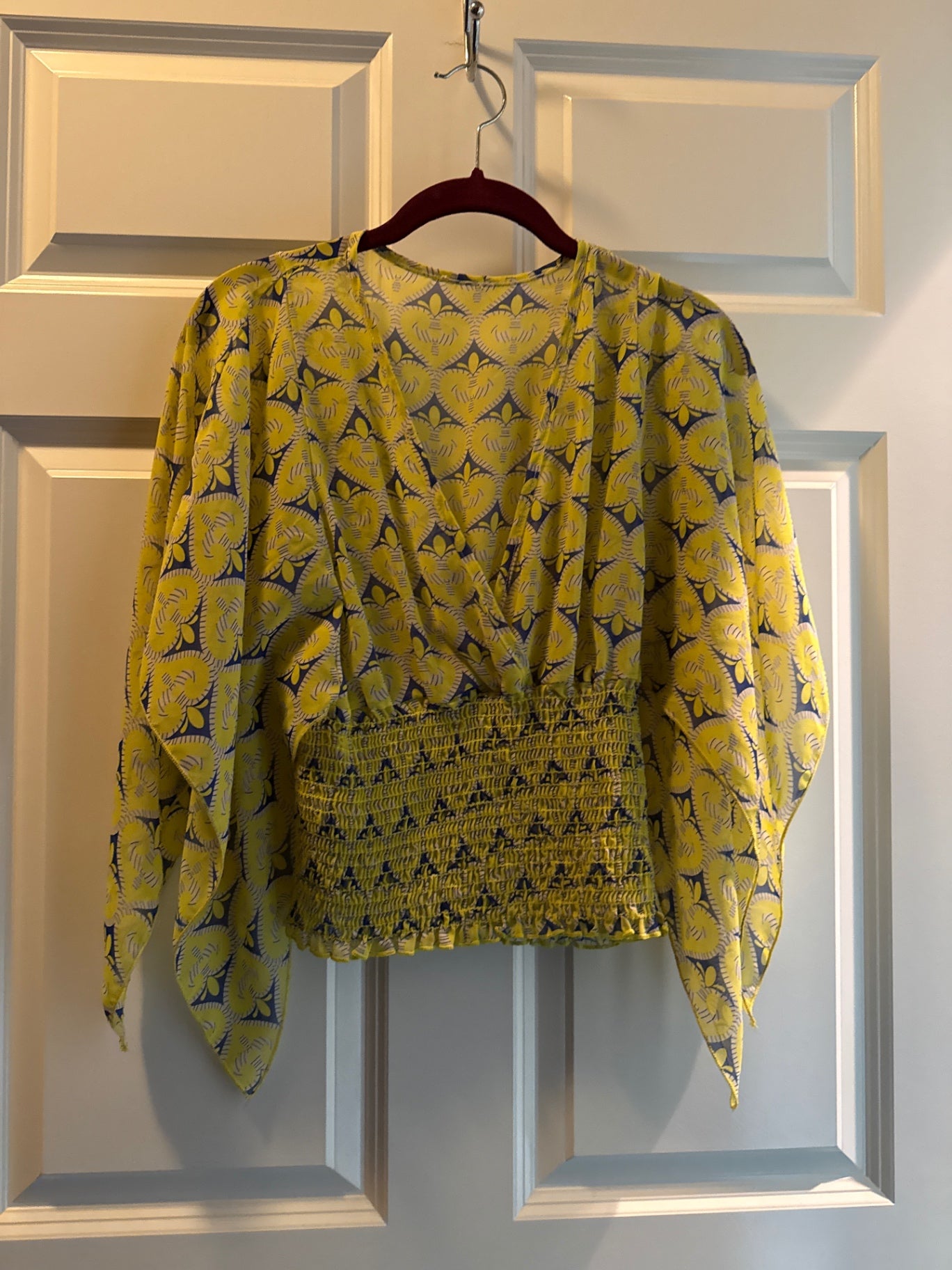 S-Yellow Fabric (likely cotton or similar material) Jacket