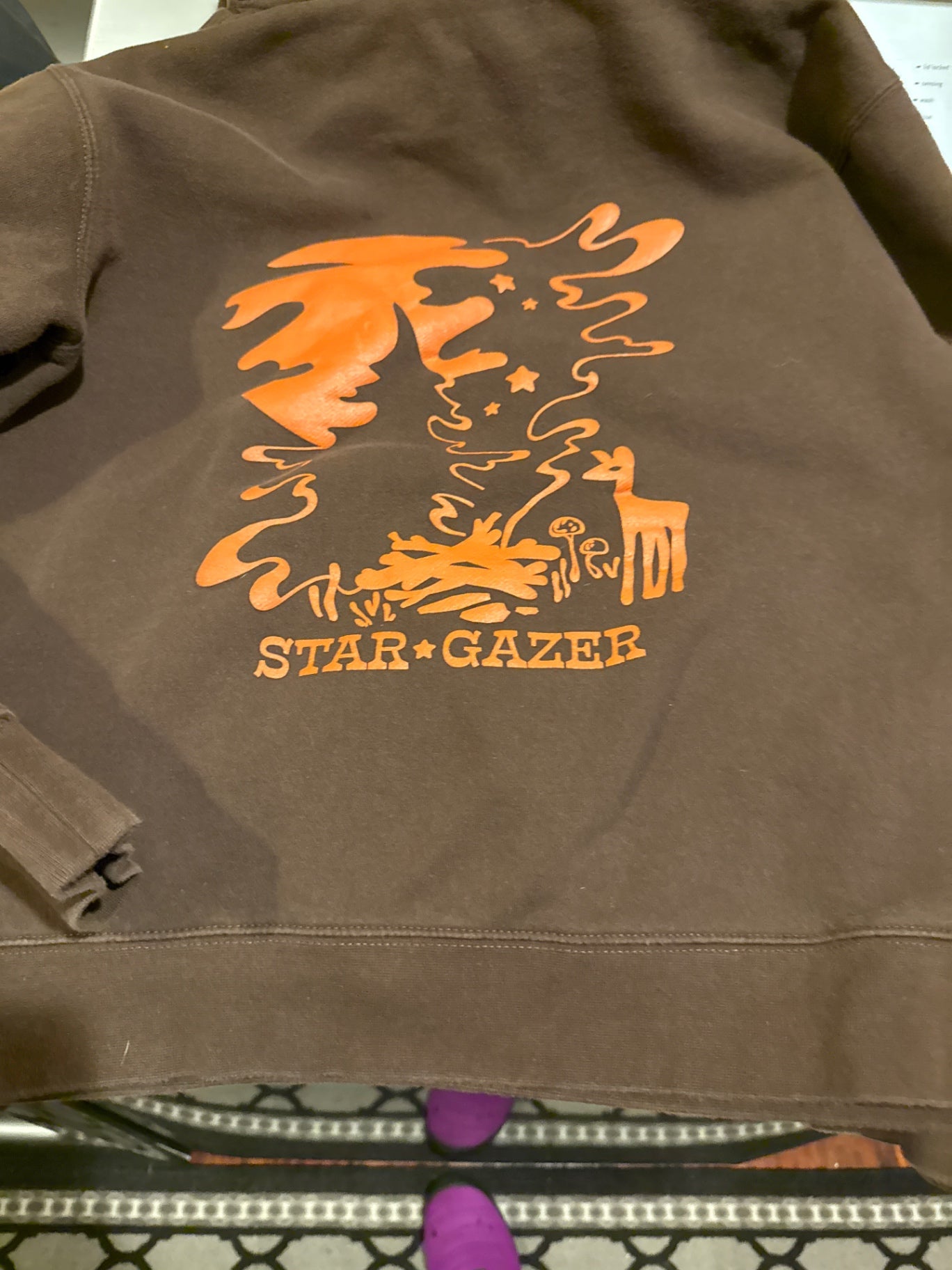 S-Brown Star Gazer Sweatshirt
