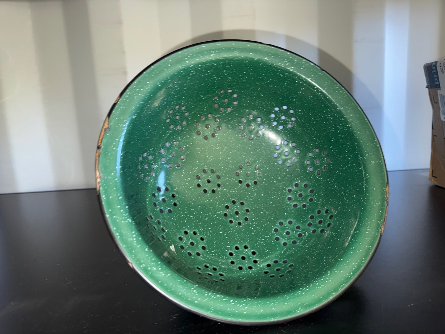 S-Green Enamelled metal Kitchen colander