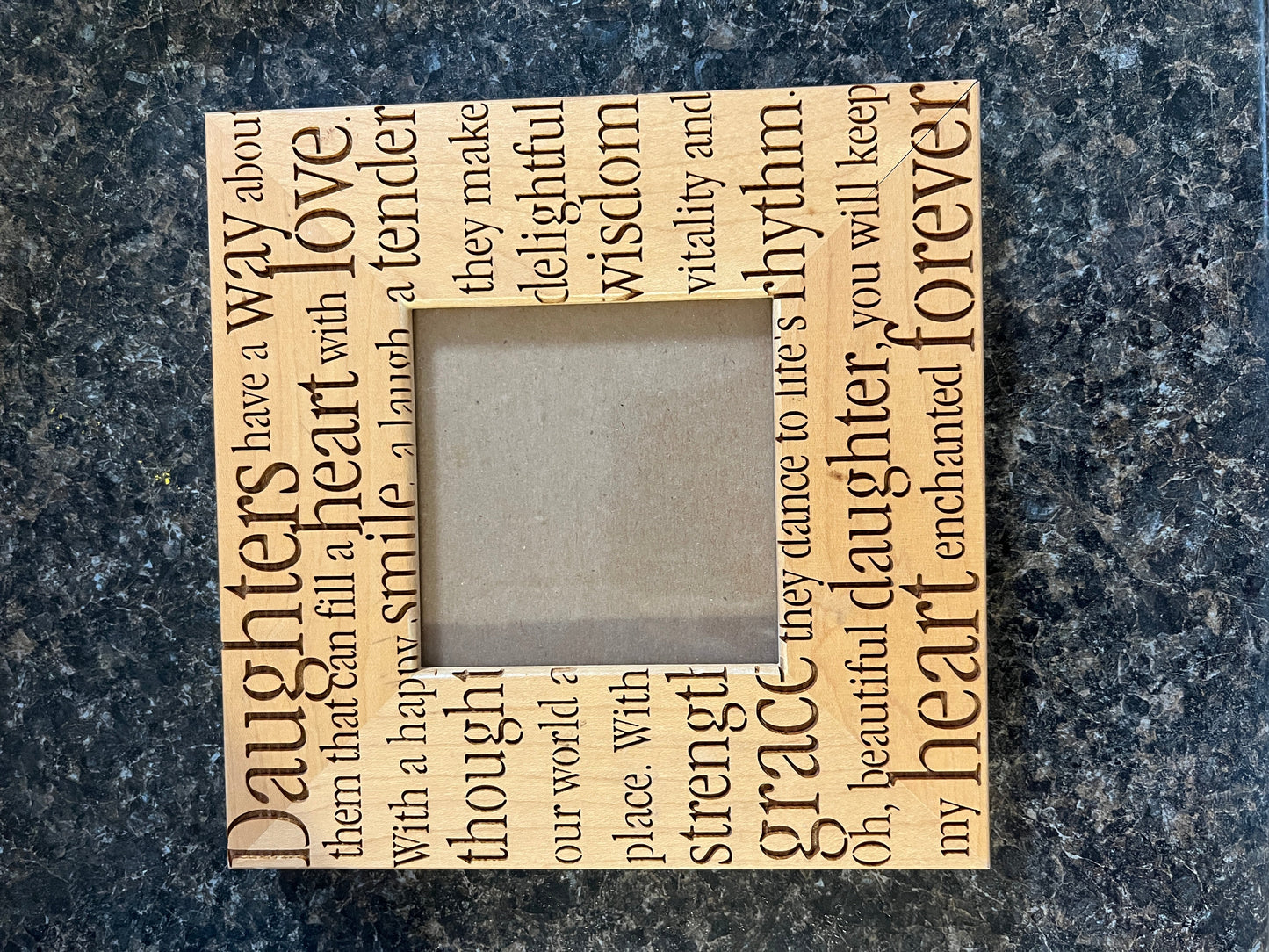 Wood Picture Frame with Quotes for Daughters