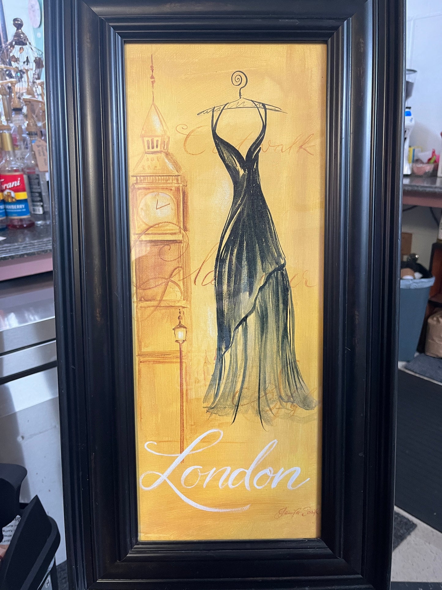 Fashionable Dress Long Rectangle Framed Art Print