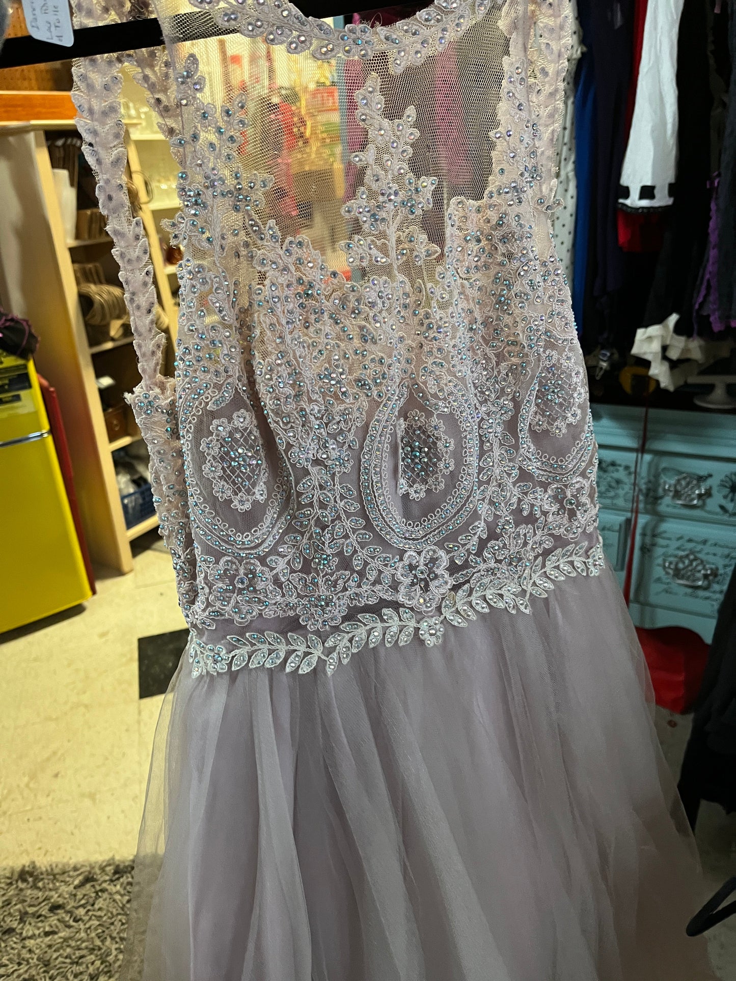 Dancing Queen Lace Rhinestone and Tolle Dress
