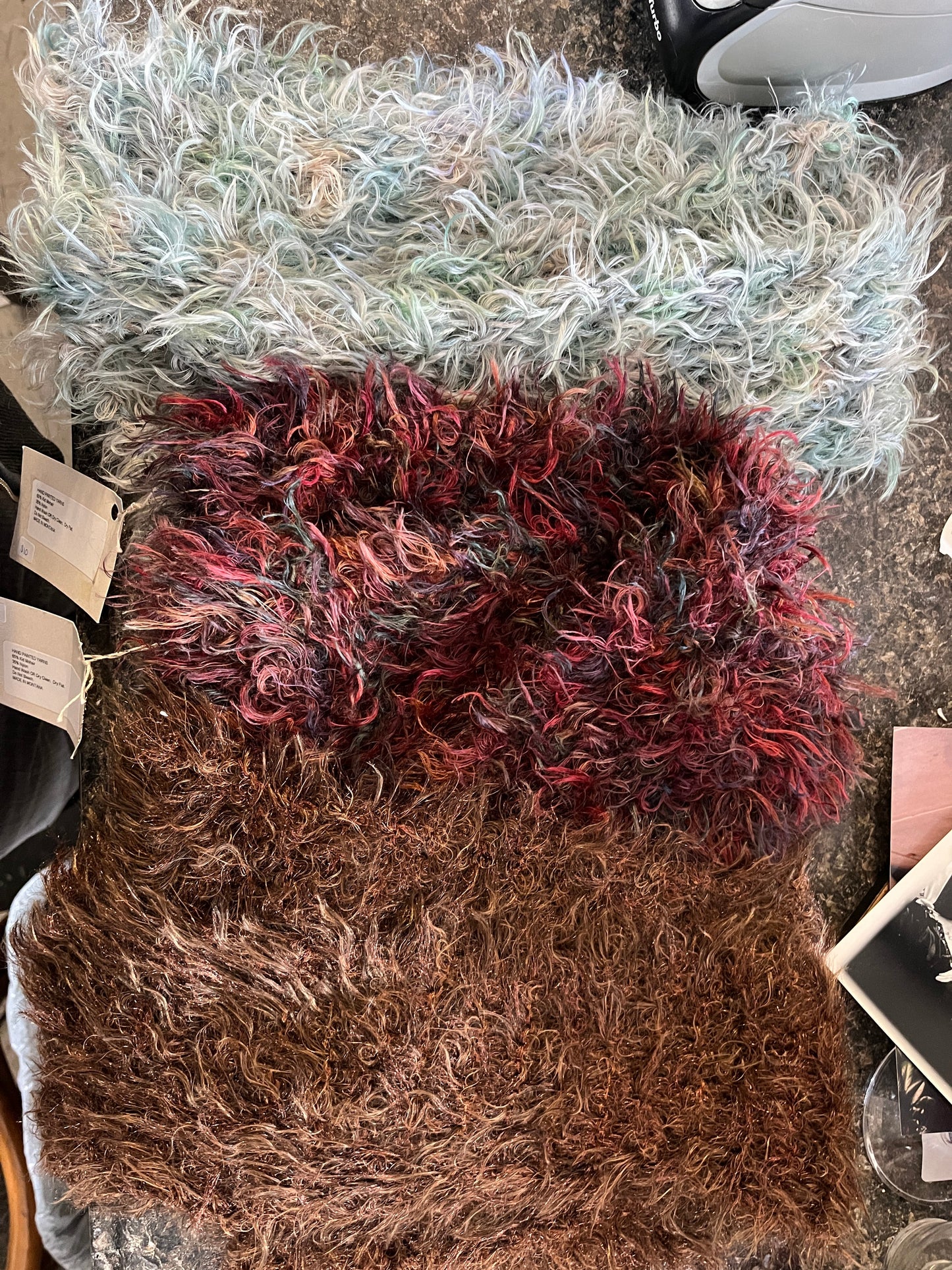 Hand Painted Yarn Scarves