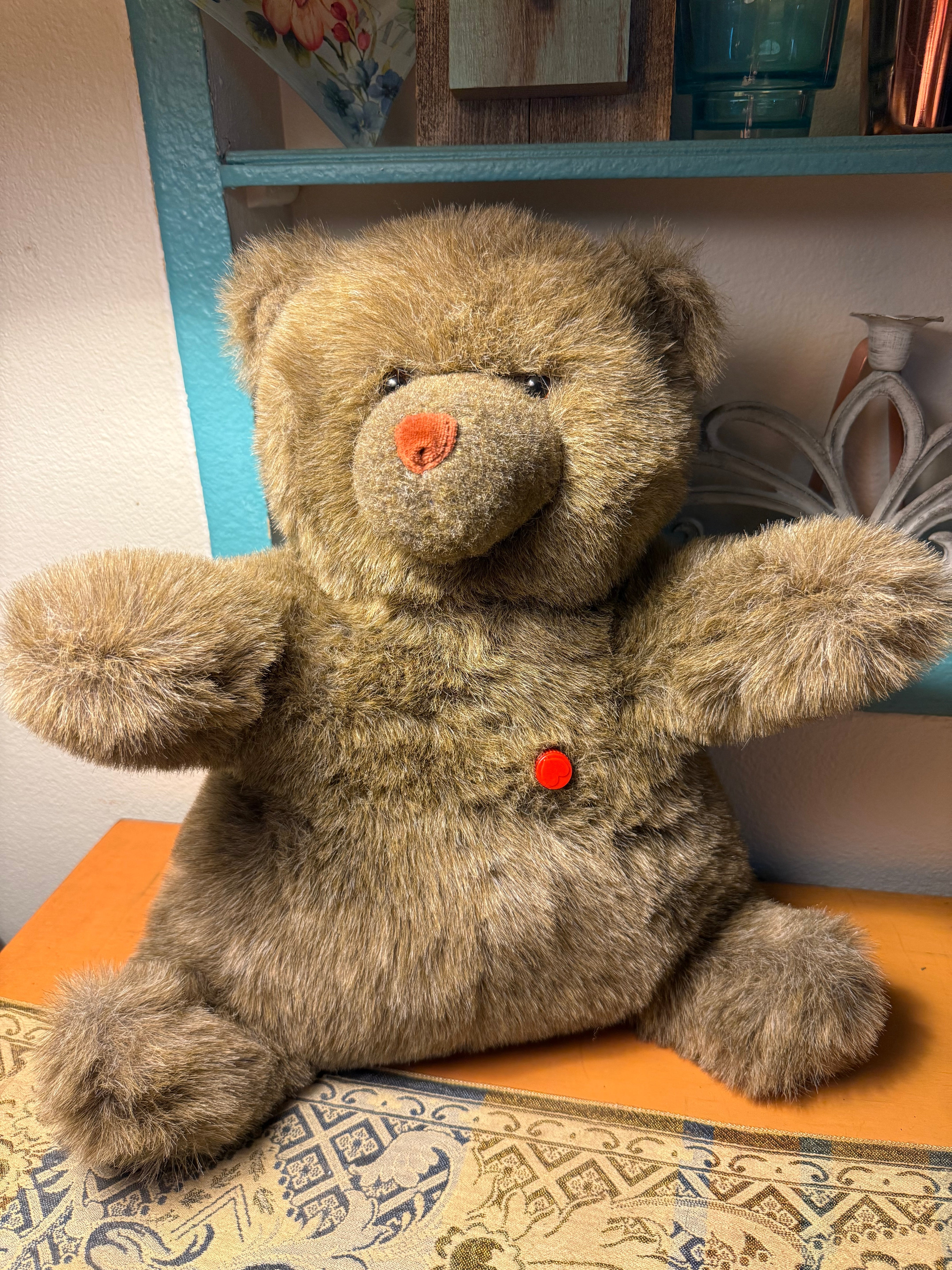 Bear様 Vntage 1985 Spinoza Therapy Bear with a Cassette Player – Sassy