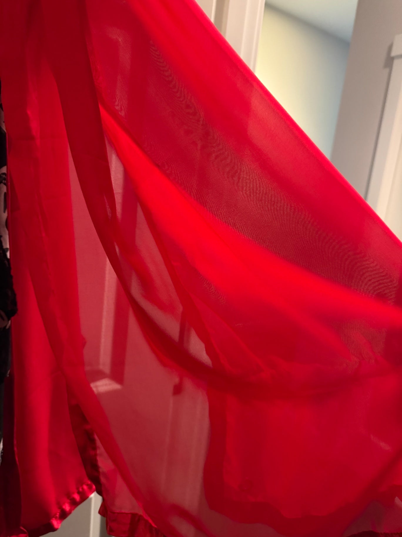 Multicolor Fabric (likely chiffon or lightweight polyester) Scarf