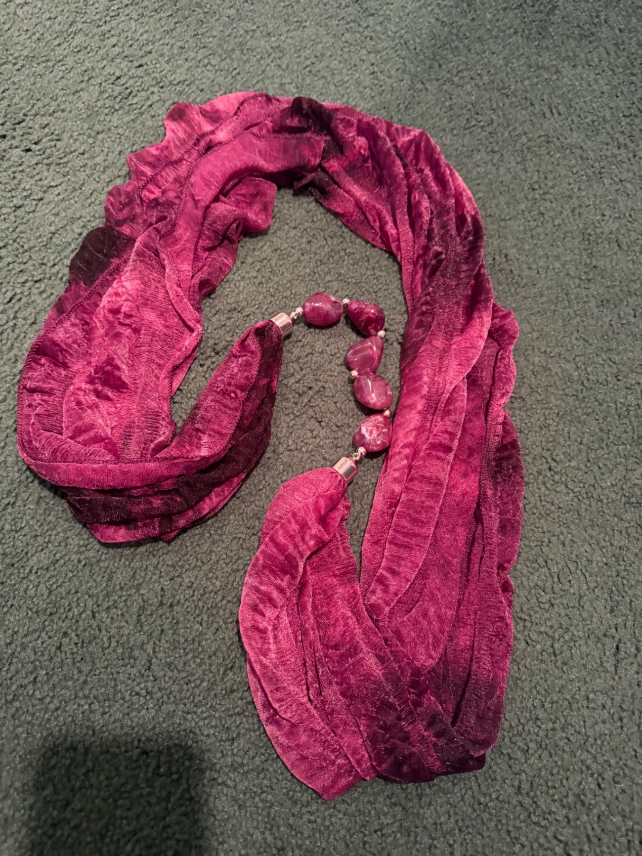 Purple chiffon or similar lightweight fabric Scarf
