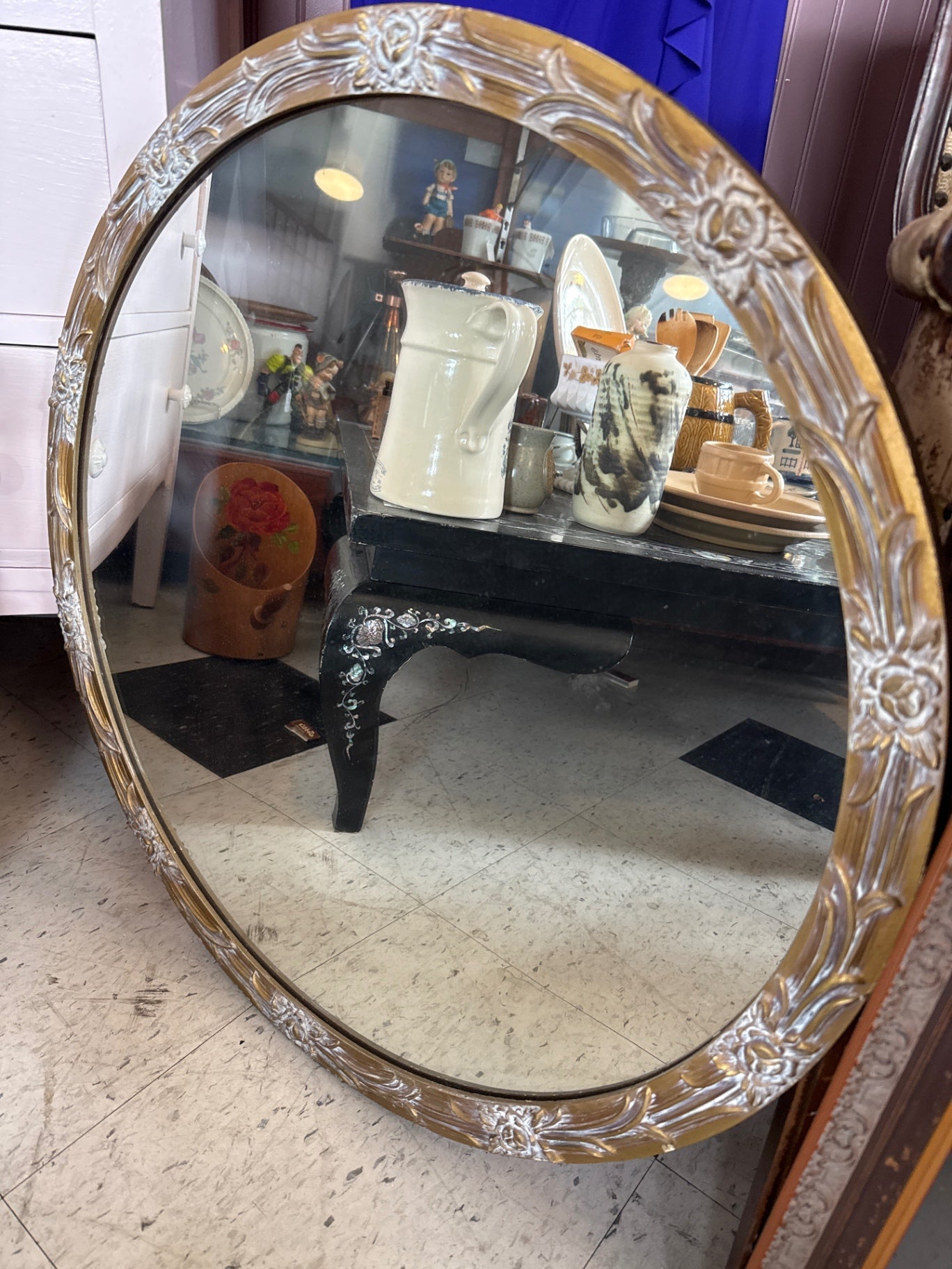 Gold and silver Wood and glass Large Decorative Item Very Good