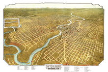Load image into Gallery viewer, Vintage Map of Spokane, Washington 1905