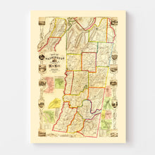 Load image into Gallery viewer, Vintage Map of Washington County, New York 1853