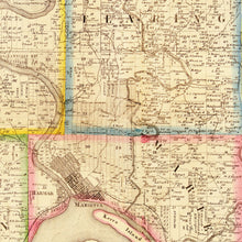 Load image into Gallery viewer, Vintage Map of Washington County, Ohio 1858