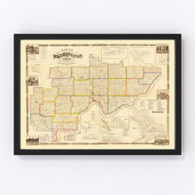 Load image into Gallery viewer, Vintage Map of Washington County, Ohio 1858