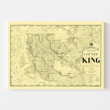 Load image into Gallery viewer, Vintage Map of King County, Washington 1894
