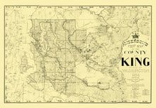 Load image into Gallery viewer, Vintage Map of King County, Washington 1894