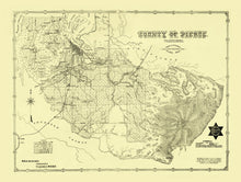 Load image into Gallery viewer, Vintage Map of Pierce County, Washington 1890