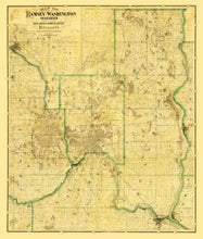 Load image into Gallery viewer, Vintage Map of Washington County, Minnesota 1887