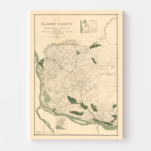 Load image into Gallery viewer, Vintage Map of Clark County, Washington 1888