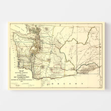 Load image into Gallery viewer, Vintage Map of Washington 1866