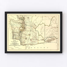 Load image into Gallery viewer, Vintage Map of Washington 1866