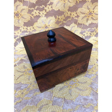 Load image into Gallery viewer, Vintage Hand Crafted Wooden Box 4x4x2-5/8”