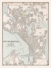 Load image into Gallery viewer, Vintage Map of Seattle, Washington 1901