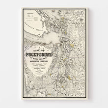 Load image into Gallery viewer, Vintage Map of Seattle, Washington 1877