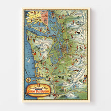 Load image into Gallery viewer, Vintage Map of Seattle, Washington 1936