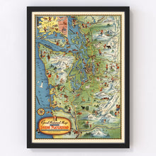 Load image into Gallery viewer, Vintage Map of Seattle, Washington 1936