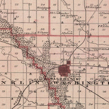 Load image into Gallery viewer, Vintage Map of Washington County, Iowa 1875