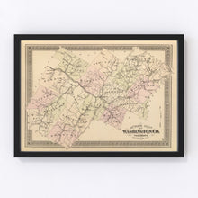 Load image into Gallery viewer, Vintage Map of Washington County, Vermont 1876